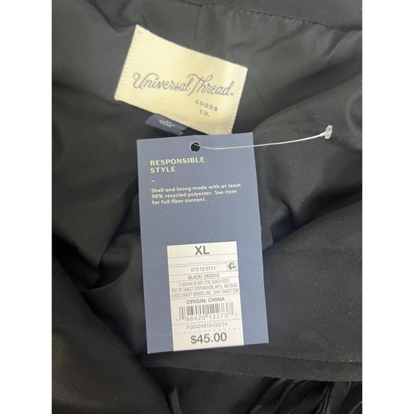 Universal Thread Jacket Womens XL Black Faux Suede Fringe Western Boho Button Up - Picture 6 of 8